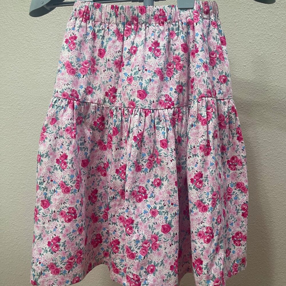 Pink Flower Skirt Size 130cm (Girls size 7 )